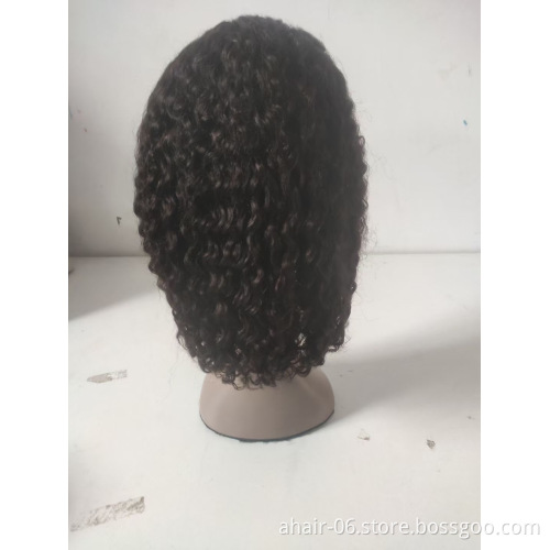 360 Lace Frontal Wigs 10A Nature Color Jerry Curly Cheap Brazilian Hair Wigs Wholesale In Stock,100% Human Hair